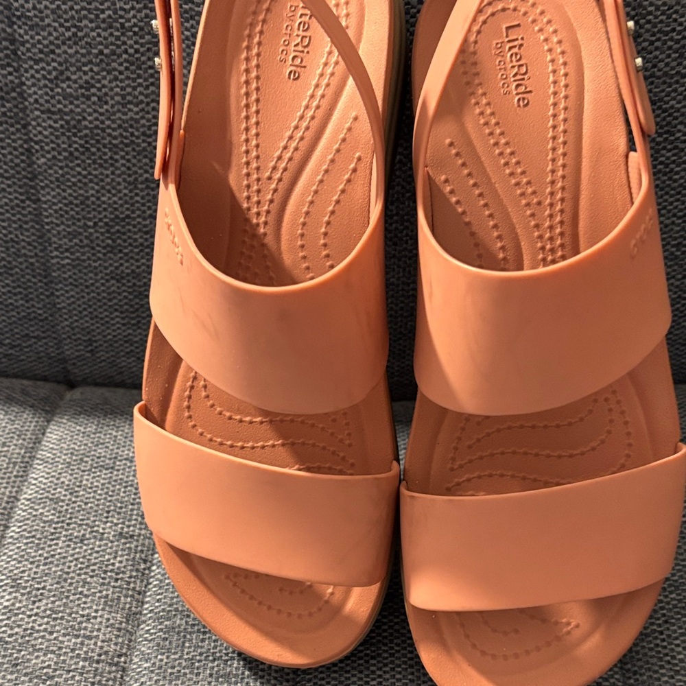 Women's Sandals - Brand new, never worn pink tone platform New pictures added!!